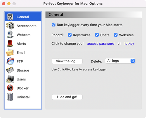 Download Perfect Keylogger for Mac for free