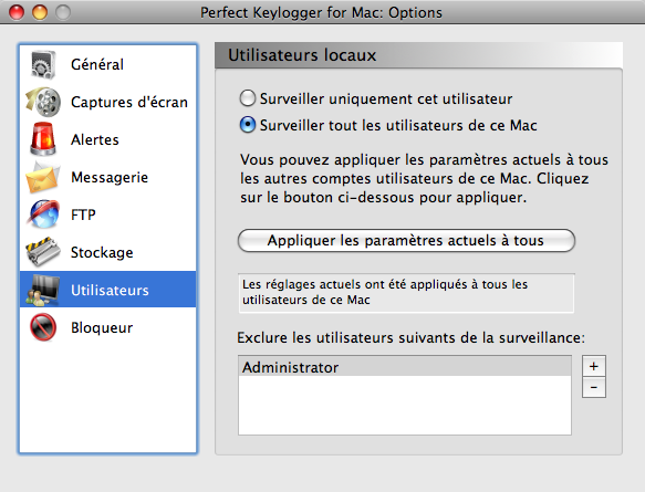 Apple Spy software - Perfect Keystroke logger - User options