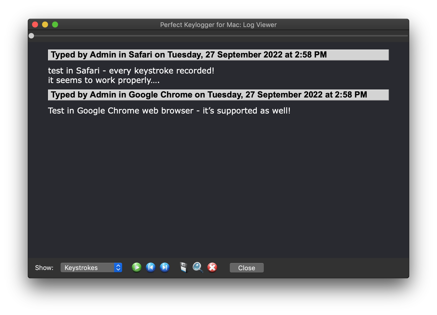 keystroke recorder for mac os x